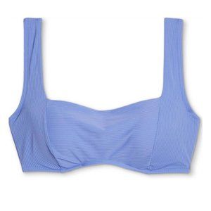 Women’s Light Lift Square Wide Strapped Ribbed Bikini Top